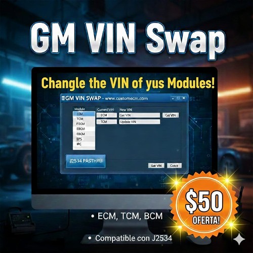 Vin swap software ecm - gm,